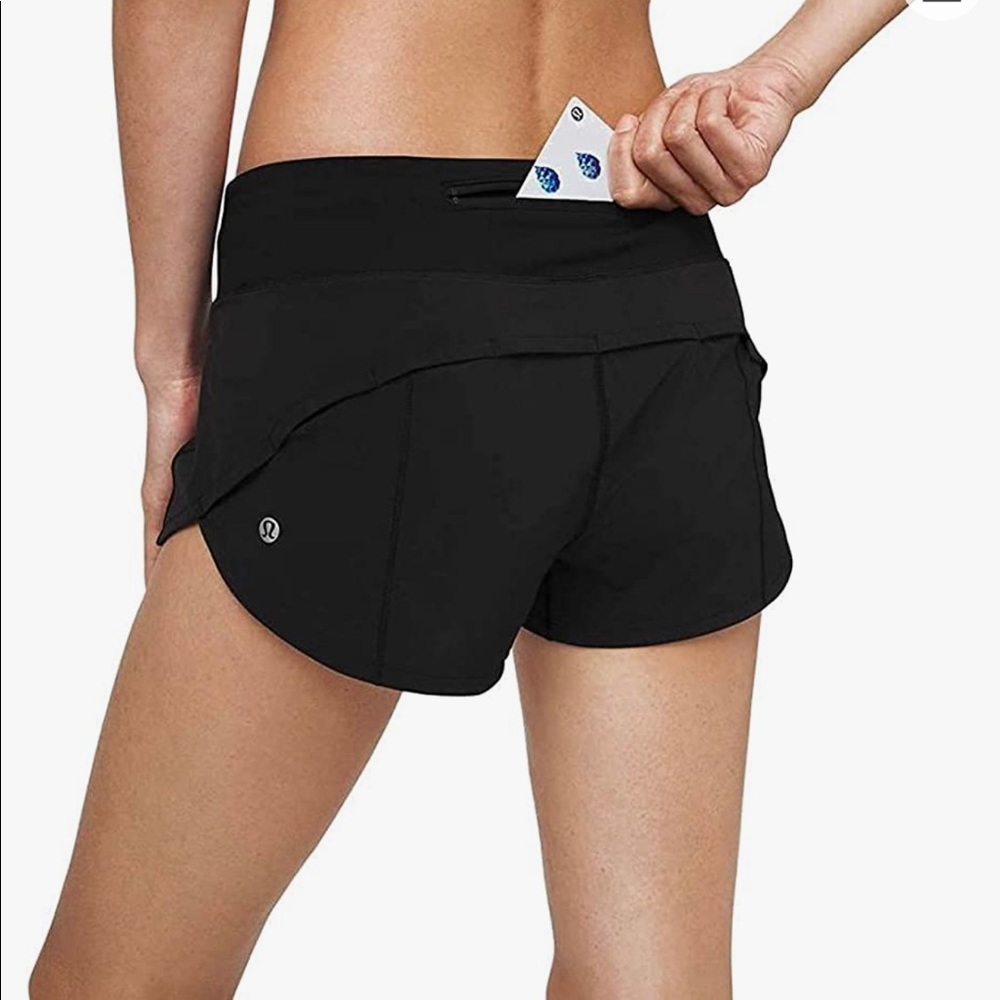 Lulululemon Speed Up Lined Short 4" BLK